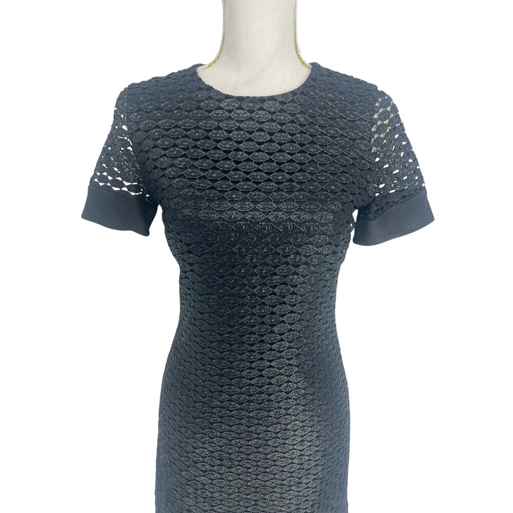 Diane von Furstenberg Cindy Lace Sleeve Textured Mini Dress 4 - Picture 7 of 16